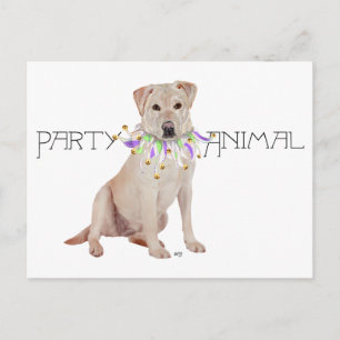 Gele Labrador Retriever Feestje Uitnodiging Briefkaart