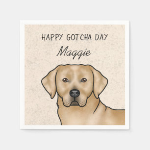 Gele Labrador Retriever Happy Gotcha Day Servet
