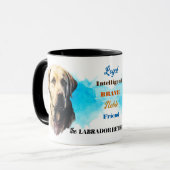 gele labrador retriever hond loyale vriend mok (Voorkant links)
