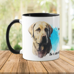 gele labrador retriever hond loyale vriend mok