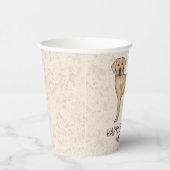 Gele Labrador Retriever Lab Hond Gelukkige Verjaar Papieren Bekers (Rechts)