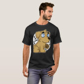 Gele Labrador Retriever Labradorable Curly Dog B T-shirt (Voorkant volledig)