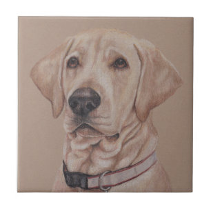 Gele labrador Retriever Pet Dog Art keramische teg Tegeltje