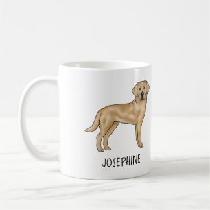 Gele Labrador Retriever Schattige Lab Hond Aangepa Koffiemok
