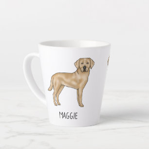 Gele Labrador Retriever Schattige Lab Hond Je Naam Latte Mok