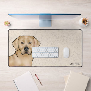 Gele Labrador Retriever Schattige Lab Hond Met Naa Bureaumat