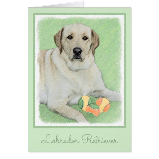 Gele labrador Retriever & Tennis Balls Painting (Voorkant)