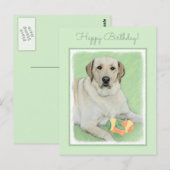 Gele labrador Retriever & Tennis Balls Painting Briefkaart (Voorkant / Achterkant)