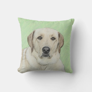 Gele labrador Retriever & Tennis Balls Painting Buitenkussen