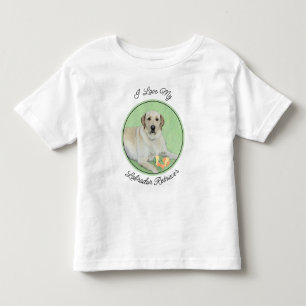 Gele labrador Retriever & Tennis Balls Painting Kinder Shirts
