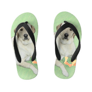 Gele labrador Retriever & Tennis Balls Painting Kinder Teenslippers