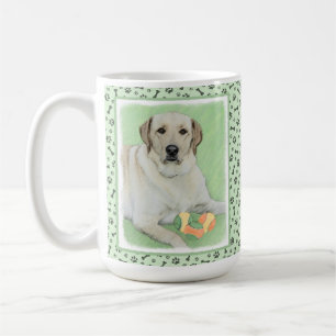 Gele labrador Retriever & Tennis Balls Painting Koffiemok