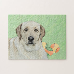 Gele labrador Retriever & Tennis Balls Painting Legpuzzel