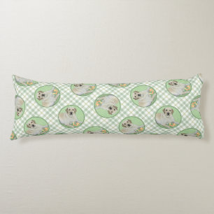 Gele labrador Retriever & Tennis Balls Painting Lichaamskussen