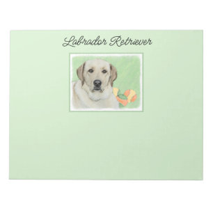 Gele labrador Retriever & Tennis Balls Painting Notitieblok