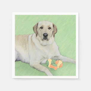 Gele labrador Retriever & Tennis Balls Painting Servet