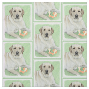 Gele labrador Retriever & Tennis Balls Painting Stof