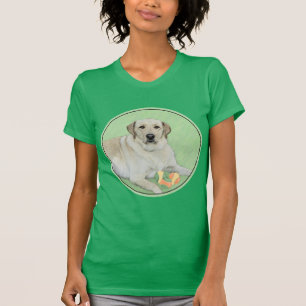 Gele labrador Retriever & Tennis Balls Painting T-shirt