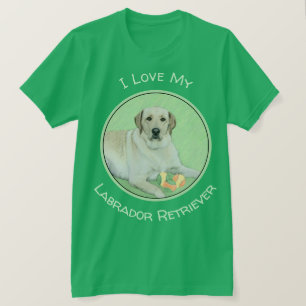 Gele labrador Retriever & Tennis Balls Painting T-shirt