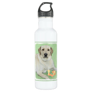 Gele labrador Retriever & Tennis Balls Painting Waterfles