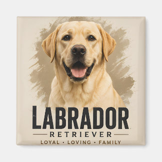 Gele Labrador Retriever Trouw Liefhebbende Gezondh Magneet