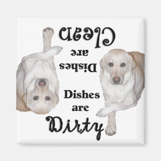 Gele Labrador Retriever Vaatwasser Magneet