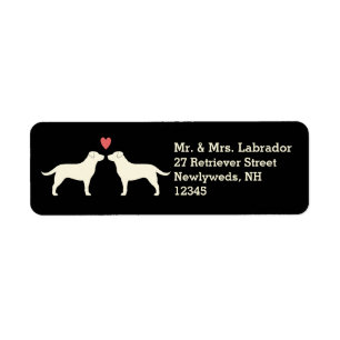 Gele labrador Retrievers Honden met heetsnet Etiket