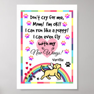 Gele Labrador Trotting Memorial Print