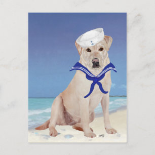Gele Labrador Zeiler Briefkaart