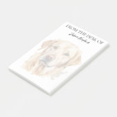 Gele Labradorliefhebber Monogram Hond Post-it® Notes (Schuin)