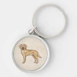 Gele Labradors Retriever Cartoon Honden Illustrati Sleutelhanger