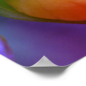 Gele Lady Slipper Orchidee Bloem Getint Poster (Hoek)