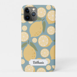  gele lamon naadloos patroon iPhone 11 pro hoesje