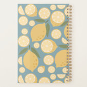  gele lamon naadloos patroon planner (Achterkant)