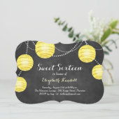 Gele lantaarns op uitnodiging van Chalk Sweet Sixt (Staand voorkant)