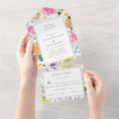 Gele Lavendel Wildbloemen Bloemen Bloemen Levendig All In One Uitnodiging (Afscheurbaar)