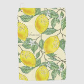 Gele leemons, vers Zesty Summer Citrus Pattern Golfhanddoek (Voorkant)