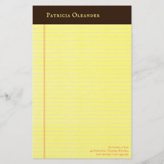 Gele Legal Pad Dark Brown Binding Briefpapier