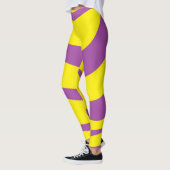 Gele Leggings stoppen met Paarse strepen  (Links)