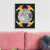 Gele Lelie Bloem Maak Je Eigen Foto Canvas Afdruk (Insitu (Woonkamer))