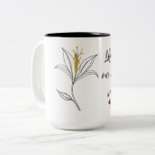 Gele lelie Moederdag Mok (Voorkant links)