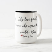 Gele lelie Moederdag Mok (Voorkant rechts)