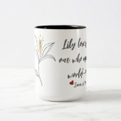 Gele lelie Moederdag Mok (Center)