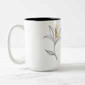 Gele lelie Moederdag Mok (Links)