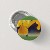 Gele lelie ronde button 3,2 cm (Voorkant /achterkant)