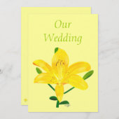 Gele Lelie Trouwkaarten Kaart (Voorkant / Achterkant)
