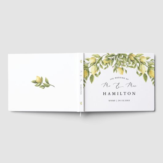 Gele Lemon amalfi kust Bruiloft Gastenboek (Volledig)