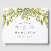 Gele Lemon amalfi kust Bruiloft Gastenboek (Voorkant)