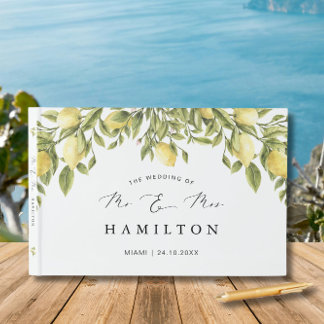 Gele Lemon amalfi kust Bruiloft Gastenboek