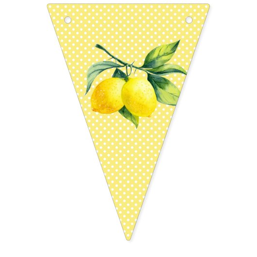 Gele Lemon Bunting Flags Vlaggetjes (Eerste vlag)